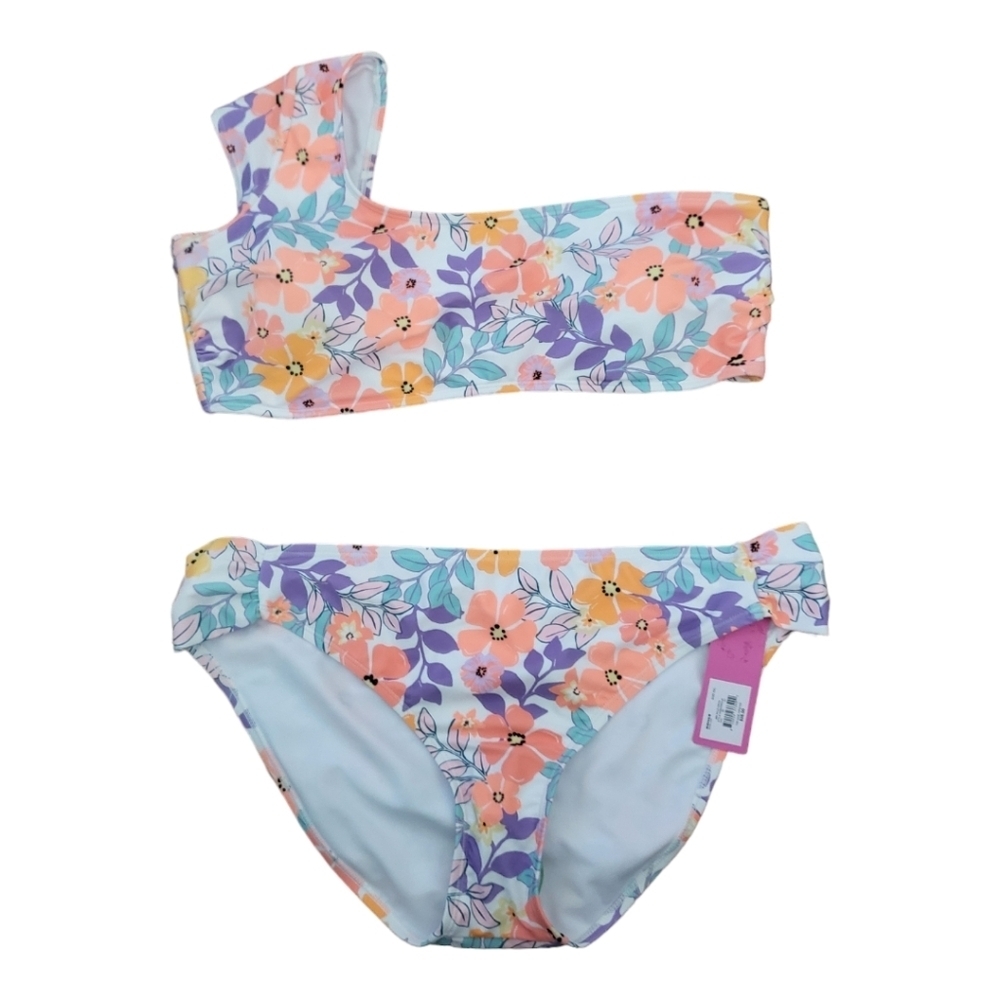 💕Ninety-nine floral‎ one shoulder bikini